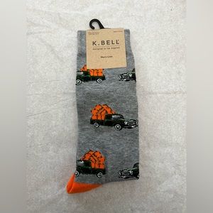 K. Bell Pumpkin Truck Crew Socks Men’s Shoe Size 6.5-12 Sock…